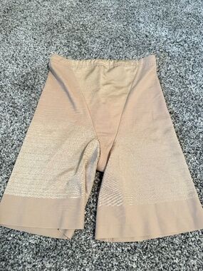 Sweet Nothing beige nude size large shape wear satin silky shaper shorts briefs